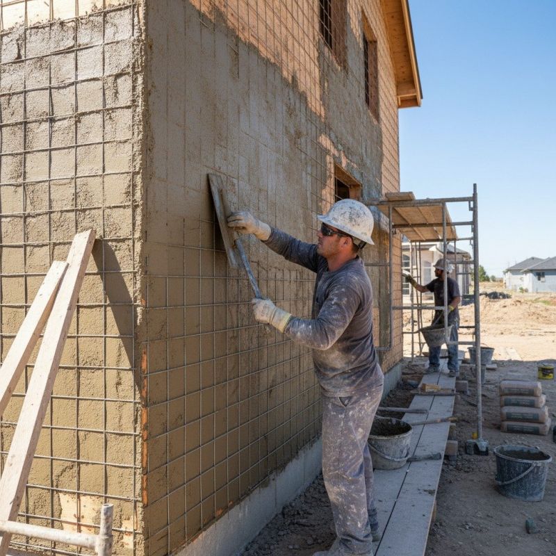Artificial Stucco Installation detail